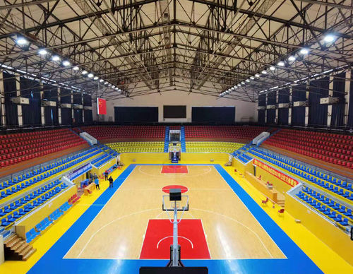 mais recente caso da empresa sobre Centro Desportivo Shaoguan Ginásio Quadras de Basquetebol Luzes LED