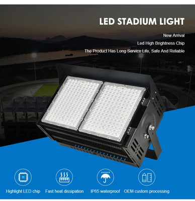 IP65 Iluminação de estádio LED à prova d'água com 50000 horas de vida útil e SMD3030 LED para luzes de inundação esportivas