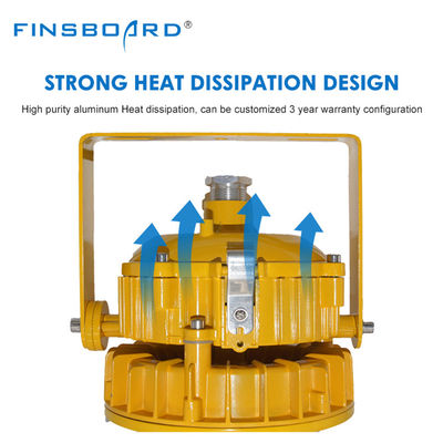 ATEX LED Proof Explosion Floodlight IP65 Waterproof High Bay Lighting com 50.000 horas de vida útil e eficiência energética