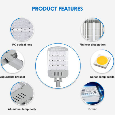 Lâmpada de rua LED exterior anti-UV resistente e durável IP65 SMD3030