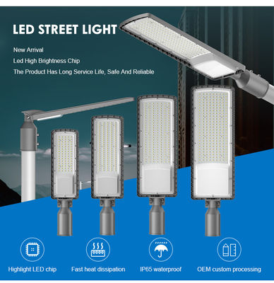 Luminária de Rua LED Ajustável 50W a 200W IP66 à Prova d'Água com Tecnologia LED SMD para Iluminação de Rodovias e Jardins