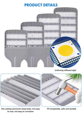 3000K/4000K/6000K OEM ODM IP65 Iluminação LED à prova d'água Lâmpadas de rua seguras e confiáveis