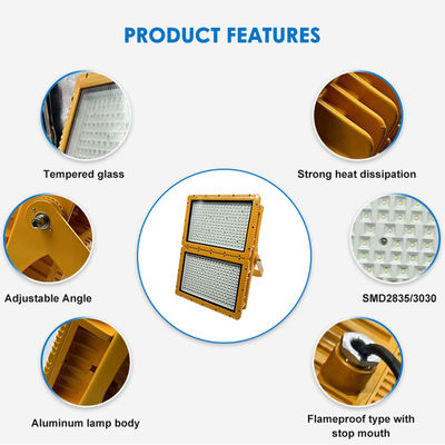 Instalações de iluminação à prova de explosão de 400 W com ângulo de raio de 120° e classificação de proteção IP66
