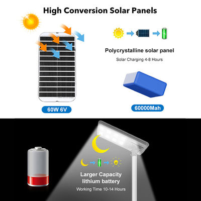 Fábrica direta Limpa de estrada à prova d'água exterior Ip65 integrado 400w 600w 800w 1000w All in One Led Solar Street Light