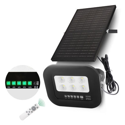 50 Watt LED Luz solar IP65 Painel solar de silício monocristalino totalmente preto