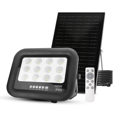 Lâmpada solar para jardim ao ar livre Ip65 ABS Lâmpada solar de vidro temperado 100w LED