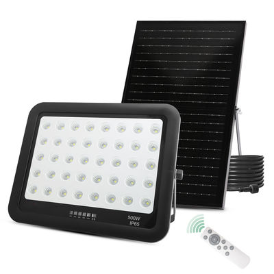 Luz Solar ABS Preta com Controle Remoto 50w 100w 200w 300w 400w 500w Holofote LED Solar