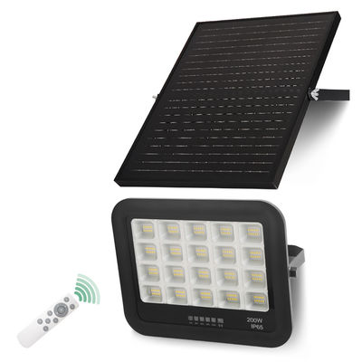 Ip65 ABS lâmpada solar de vidro temperado 100w 200w 300w 400w 500w LED lâmpada solar de inundação