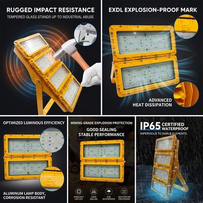 Luminária de Inundação LED à Prova de Explosão 600W IP65 -40C/60C LUMILEDS LM-80 ATEX IIb T6 WF2 para Áreas Perigosas