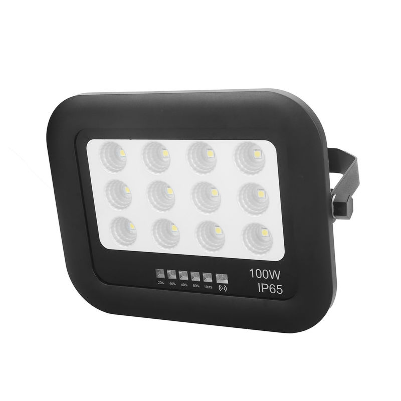 Lâmpada solar para jardim ao ar livre Ip65 ABS Lâmpada solar de vidro temperado 100w LED