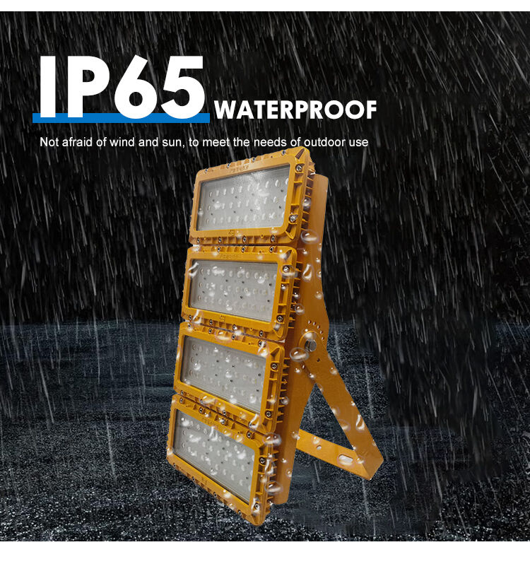 300W LED Proof Explosion Flood Light Alta temperatura T5 80°C Fundição de fábrica de aço Deserto IP66 Alumínio ADC12