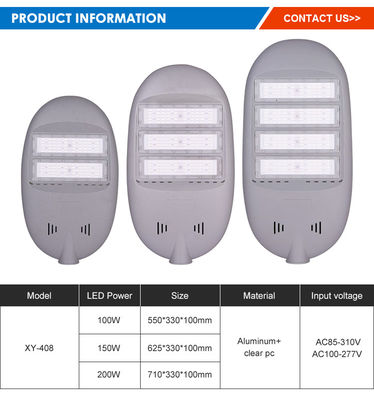 130-140LM/W IP65 Lâmpada LED de rua à prova d'água Tecnologia de dissipação de calor