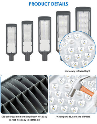 3000-6500K IP65 Impermeável 50 - 200w LED Street Light Alumínio de fundição a óleo