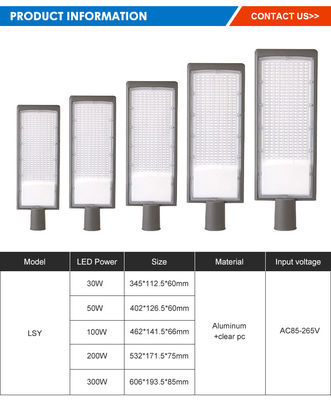 Lâmpadas de rua de alumínio de fundição a óleo IP66 à prova d'água para uso exterior SMD2835 LED