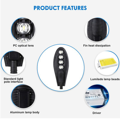 50w/100w/150w/200w/250w Luz de rua de alta potência Ip66 AC 85-265V