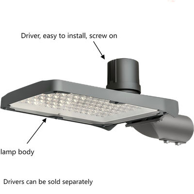 Fácil de instalar Motor único destacável Ip66 Alumínio 60w 100w 150w 200w Controle de luz integrado Luz de rua LED