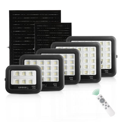 Ip65 ABS lâmpada solar de vidro temperado 100w 200w 300w 400w 500w LED lâmpada solar de inundação