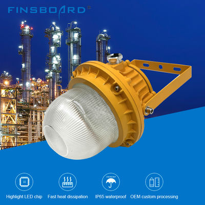 Luminária à prova de explosão IP65 com potência de 50W-150W e vidro temperado de alumínio para locais perigosos