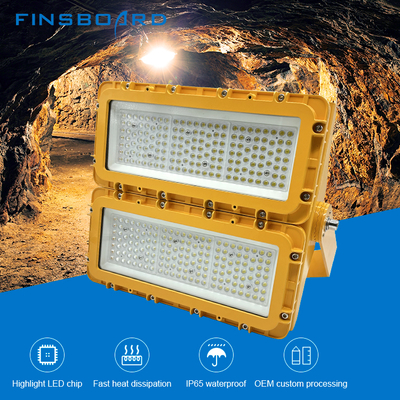 Iluminação à prova de explosão LED com vidro temperado de alumínio para oficina de fábrica 150W 300W 600W