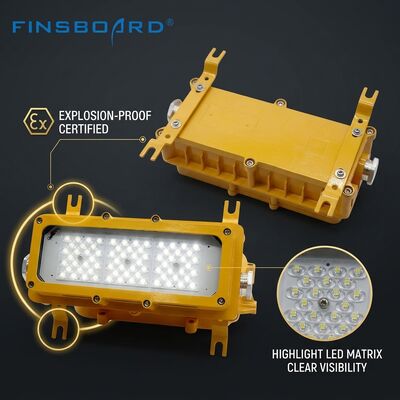 IP65 à prova de intempéries 600W LED luz à prova de explosão LUMILEDS LM-80 ATEX Ex db mb IIb T6 -40C/60C Dispositivo elétrico para áreas perigosas