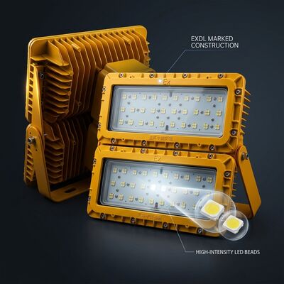 LUMILEDS LM-80 600W LED à Prova de Explosão Holofote ATEX Ex db mb IIb T6 72000LM IP65 Iluminação de Grande Área para Locais Perigosos